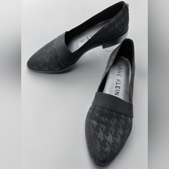 Anne Klein Iflex Houndstooth Black Robbie Loafers Size 6.5M - Picture 1 of 10